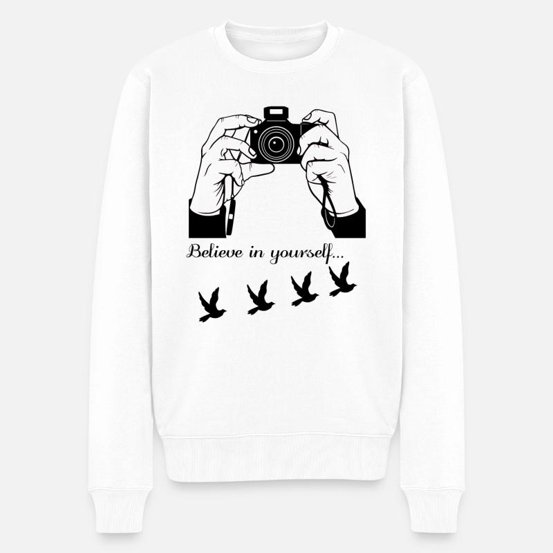 Fotograf aus Leidenschaft - Männer Premium Bio Pullover - Weiß