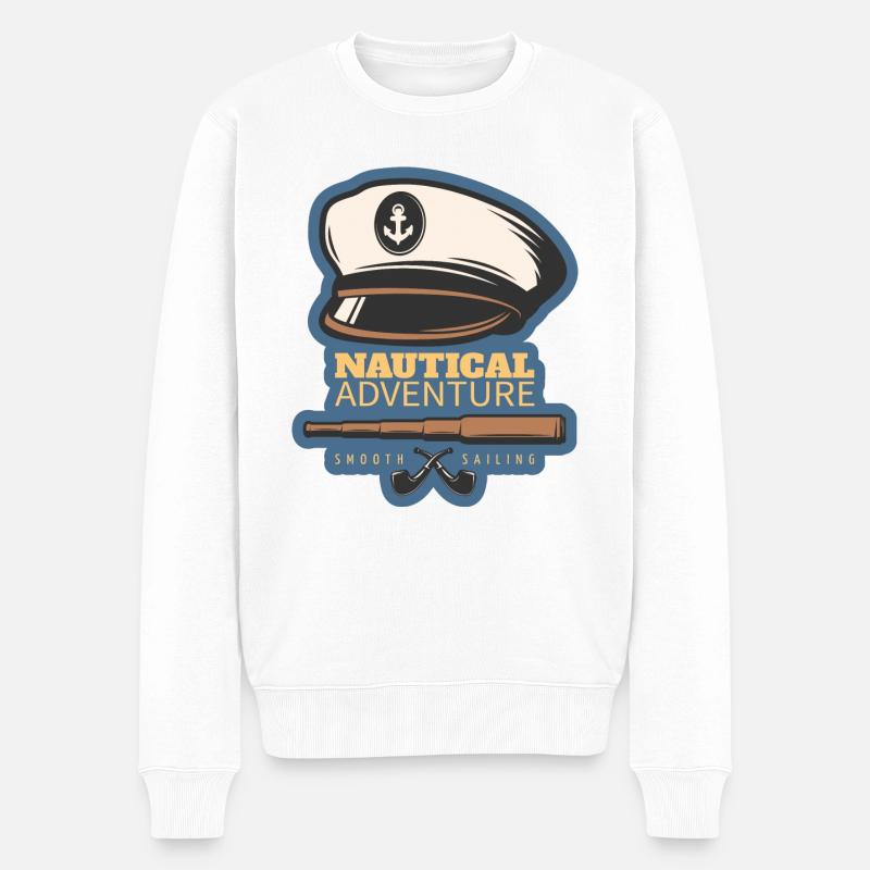 Wassersport - Männer Premium Bio Pullover - Weiß