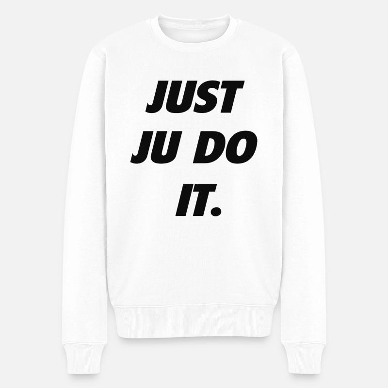MACH ES EINFACH. - Männer Premium Bio Pullover - Weiß