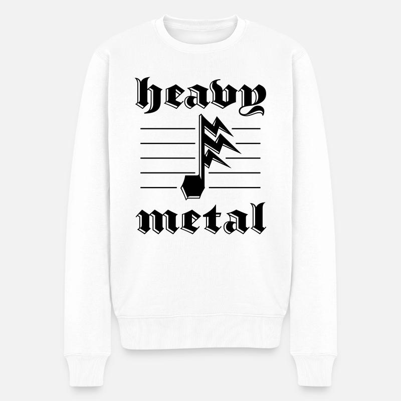 Heavy Metal autocollant Blitznote - Pull Premium bio Homme - blanc