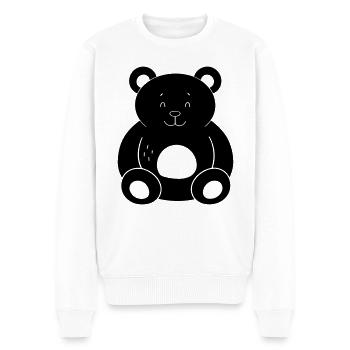 Ours en peluche - Pull Premium bio Homme - blanc - Devant - Thijin (182cm)