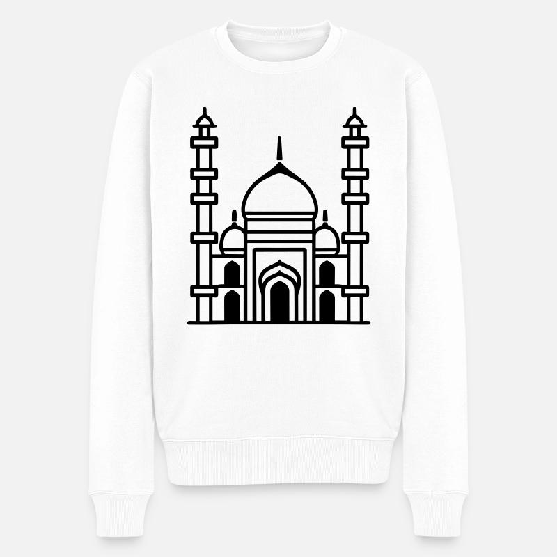 Moschee - Männer Premium Bio Pullover - Weiß