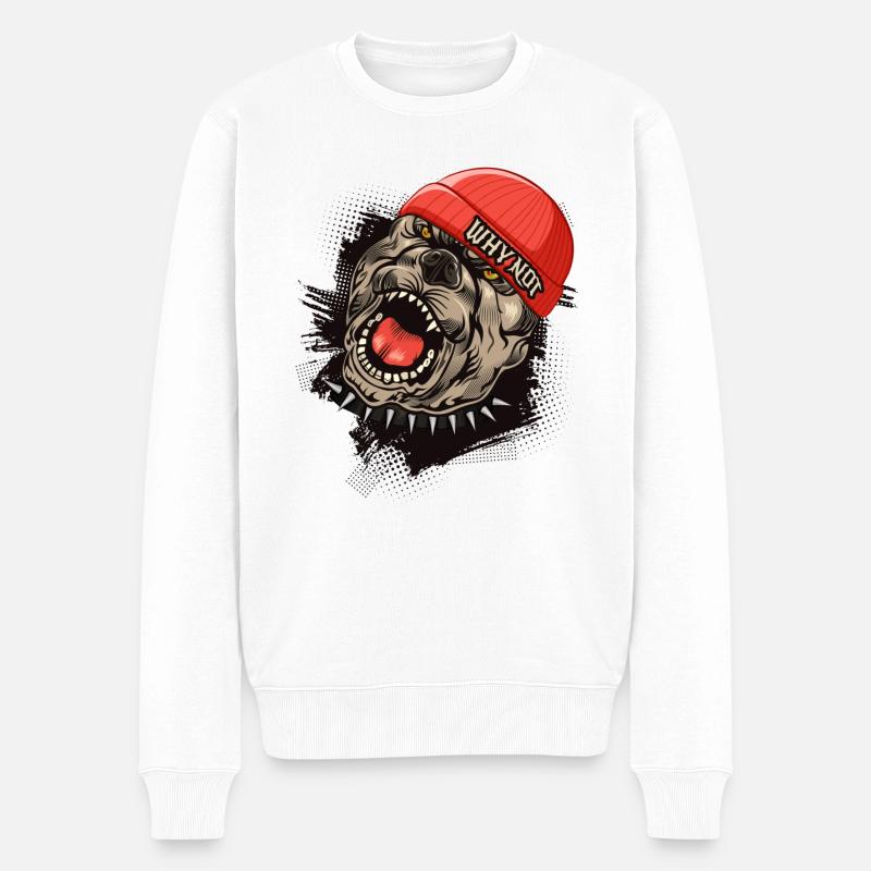 Why not - Männer Premium Bio Pullover - Weiß