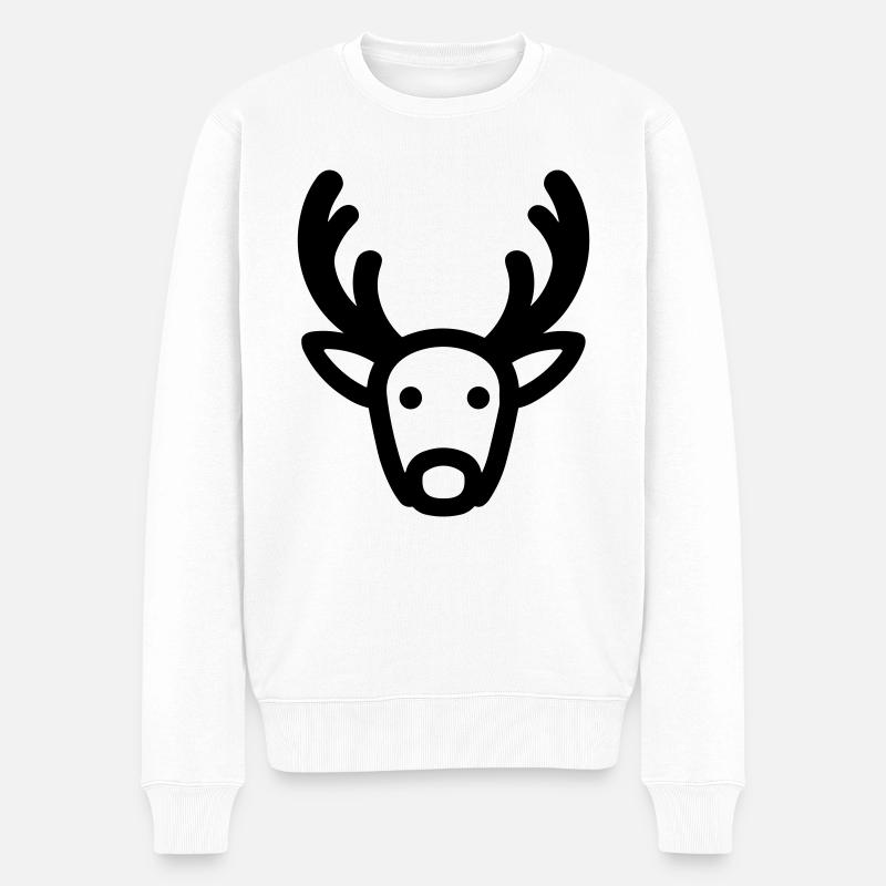 renne de noel - Pull Premium bio Homme - blanc