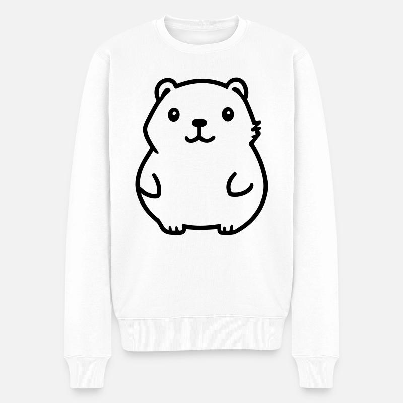 Murmeltier - Männer Premium Bio Pullover - Weiß