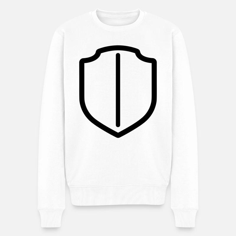 bouclier - Pull Premium bio Homme - blanc