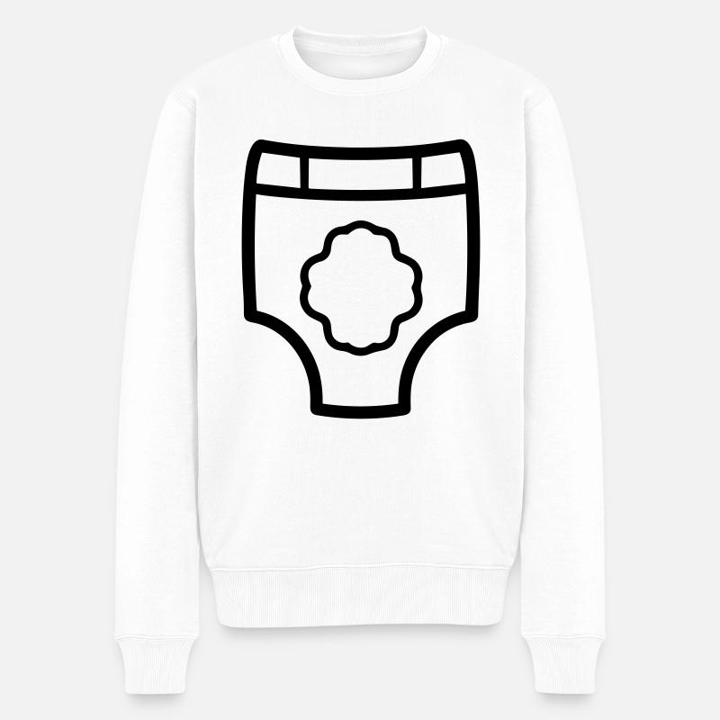 Schicht - Männer Premium Bio Pullover - Weiß