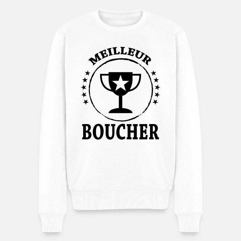 Meilleur Boucher - Pull Premium bio Homme - blanc