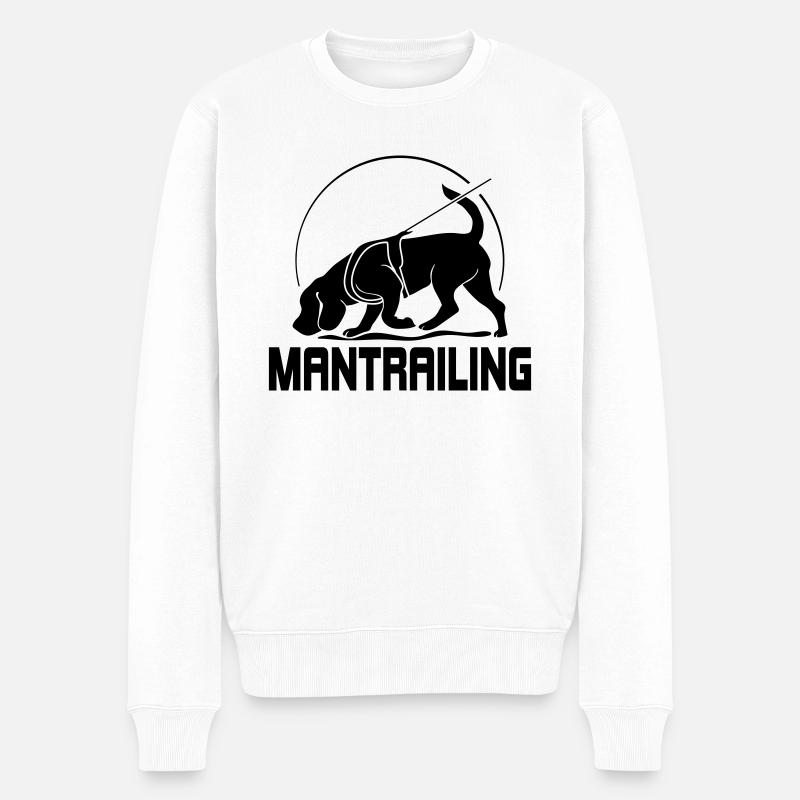 MANTRAILING Hundesport Suchhunde Hunde Hund - Männer Premium Bio Pullover - Weiß