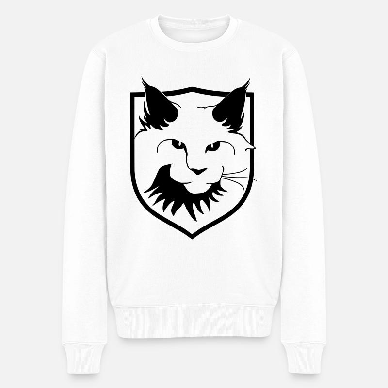 Maine Coon - Männer Premium Bio Pullover - Weiß
