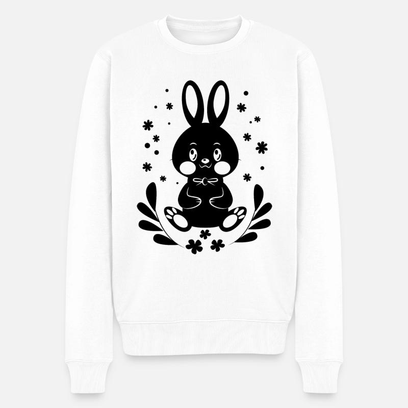 Doux petit lapin - sweet Rabbit / Pâques - Pull Premium bio Homme - blanc