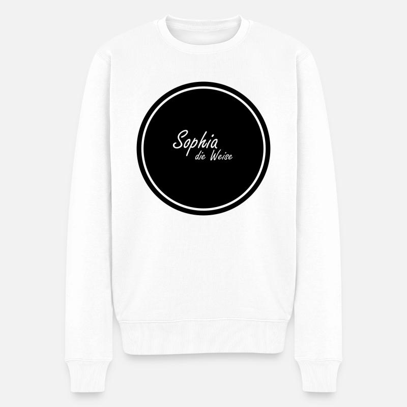 Sophia die Weise - Männer Premium Bio Pullover - Weiß