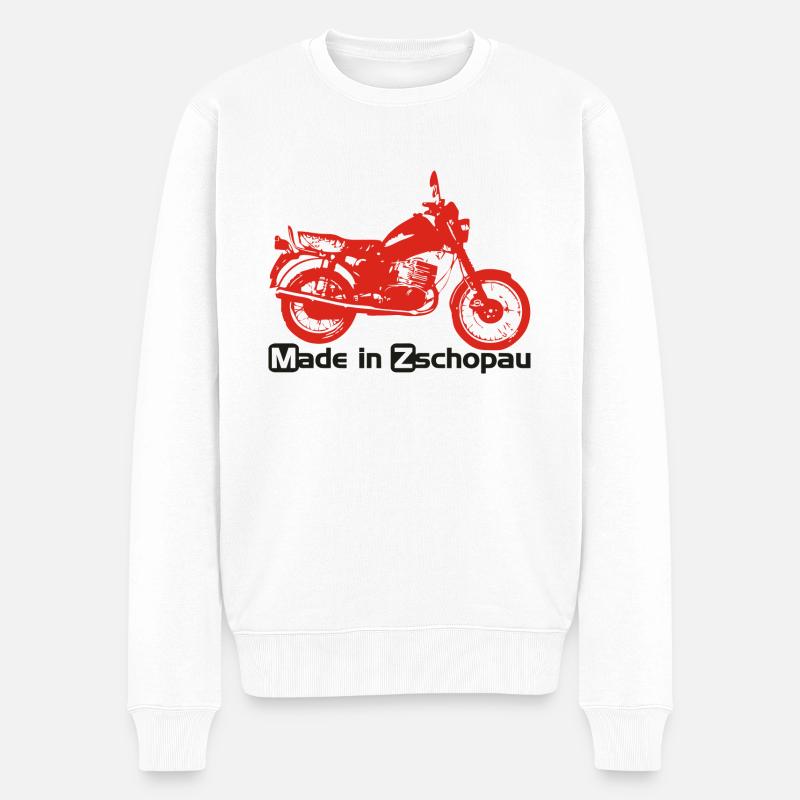 MZ ETZ 251 Zschopau - Männer Premium Bio Pullover - Weiß