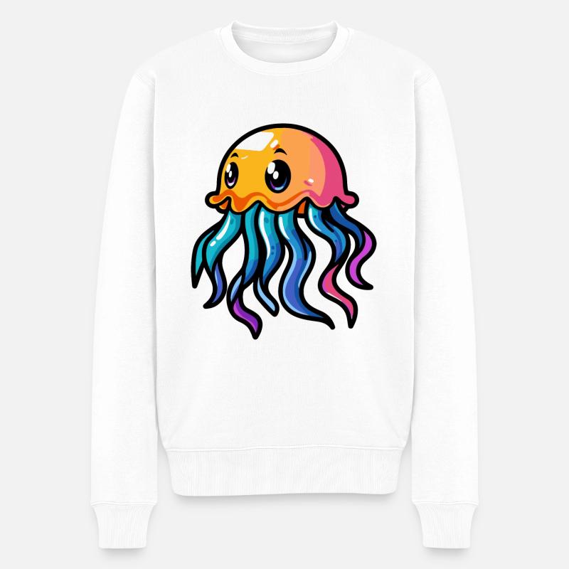 Bande dessinée méduse - Pull Premium bio Homme - blanc