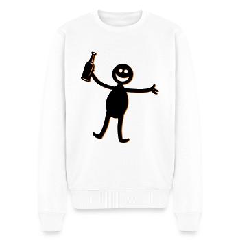 Silhouette de fête de la bière - Pull Premium bio Homme - blanc - Devant - Thijin (182cm)