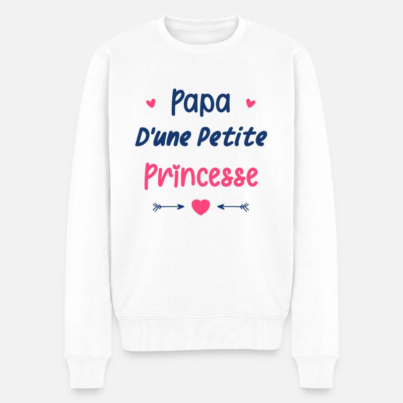 Papa d'une princesse - Pull Premium bio Homme - blanc
