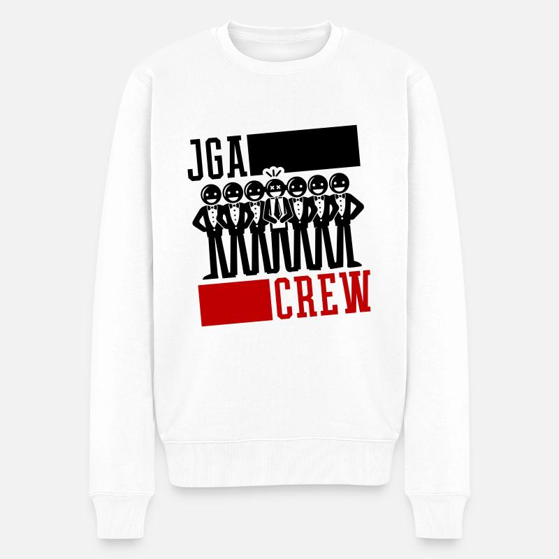 Junggesellenabschied Jga Crew - Männer Premium Bio Pullover - Weiß