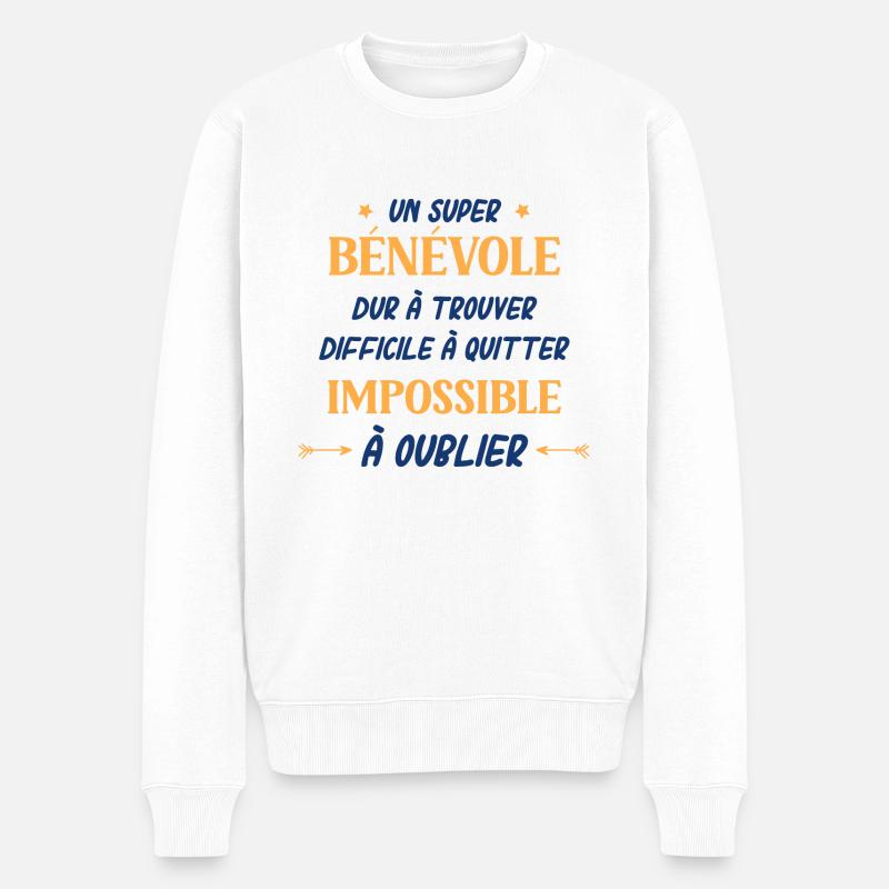 Un super bénévole - Pull Premium bio Homme - blanc