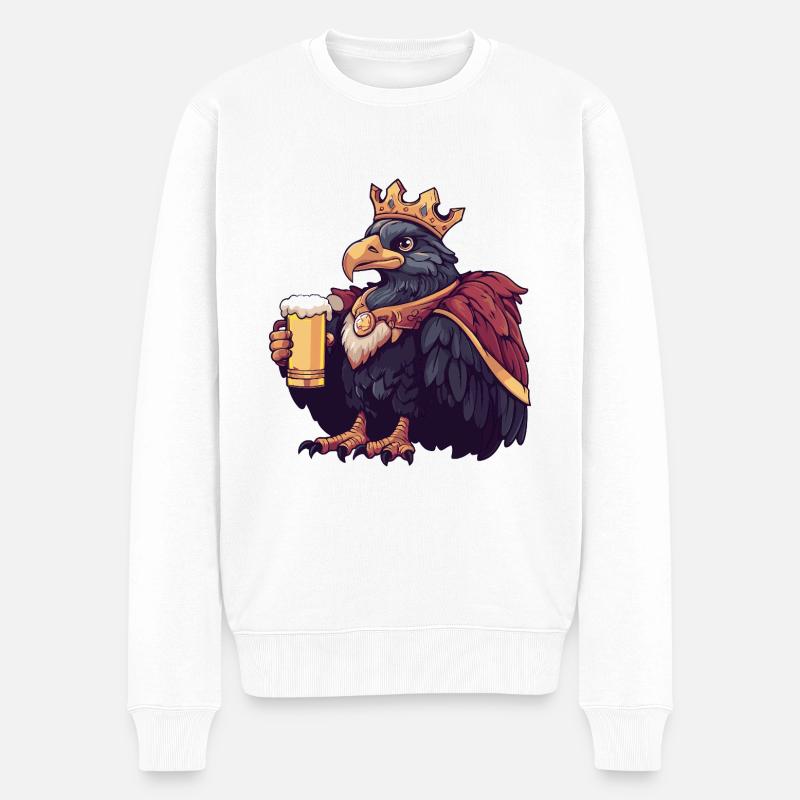 Eagle Bird Bière Drôle - Pull Premium bio Homme - blanc