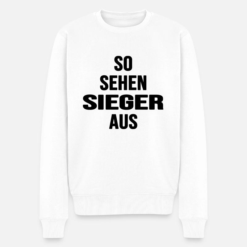 Fußball Fußballexperte Katar Finale Sieger - Männer Premium Bio Pullover - Weiß