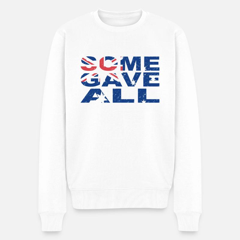 SOME GAVE ALL - Männer Premium Bio Pullover - Weiß