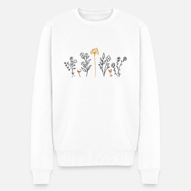 Fleurs printanières - Pull Premium bio Homme - blanc
