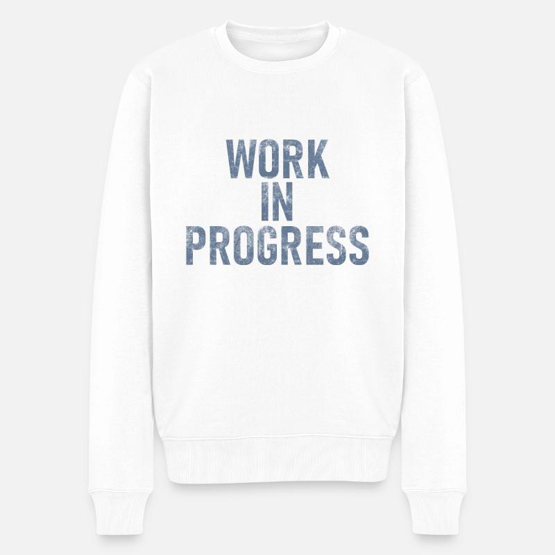 Travaux en cours - Pull Premium bio Homme - blanc