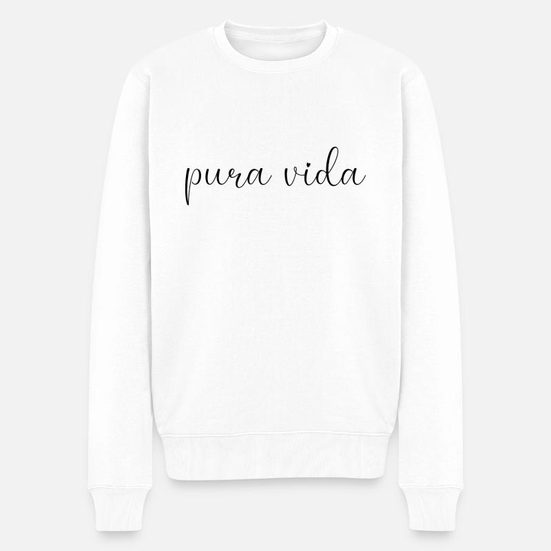 Pura Vida - Pull Premium bio Homme - blanc
