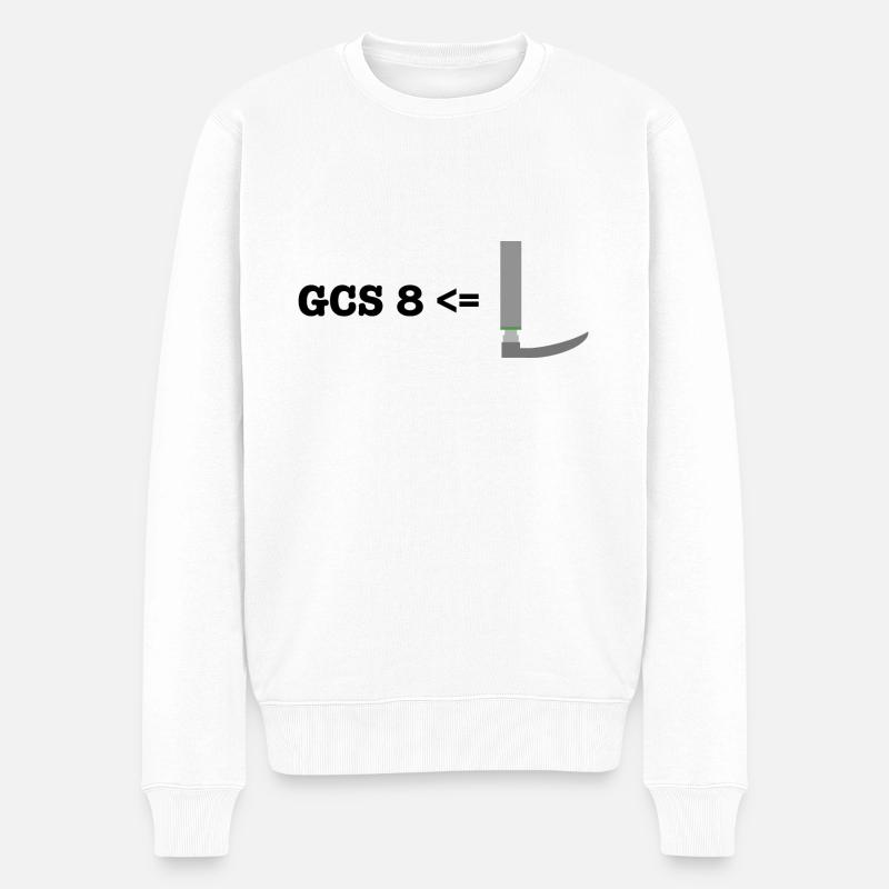 Anästhesist Spruch Ärzte Rettungsdienst - Männer Premium Bio Pullover - Weiß