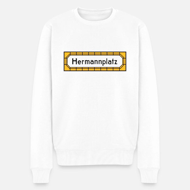 Hermannplatz NEUKÖLLN - Männer Premium Bio Pullover - Weiß