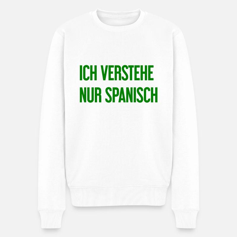 Je ne comprends que l’espagnol - Pull Premium bio Homme - blanc