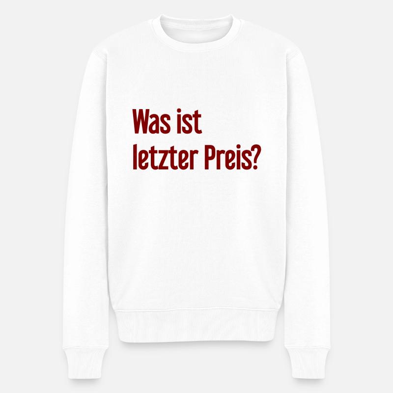 Was ist letzter Preis? - Männer Premium Bio Pullover - Weiß
