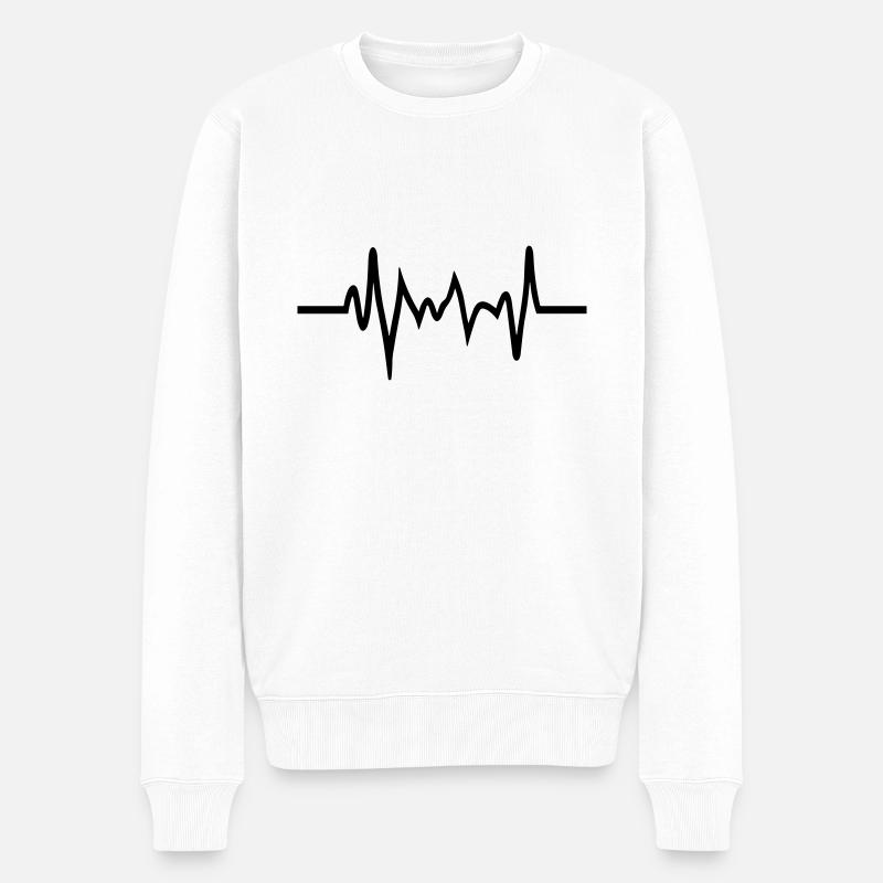 Fréquence - Pull Premium bio Homme - blanc