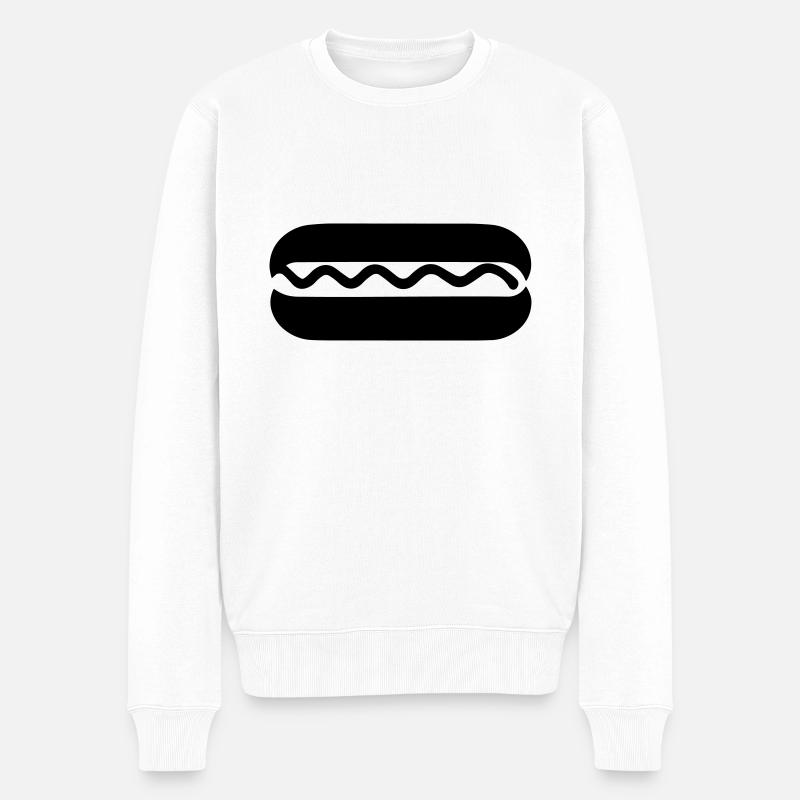 Hot dog - Pull Premium bio Homme - blanc