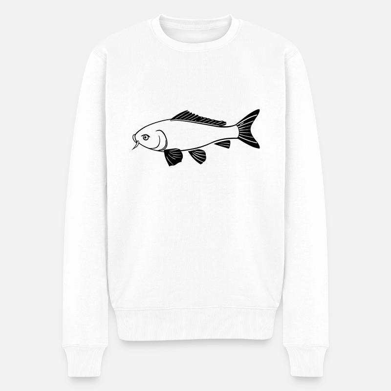 poisson - Pull Premium bio Homme - blanc