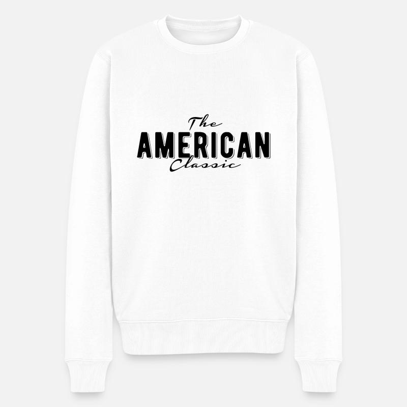 Le classique américain - Pull Premium bio Homme - blanc