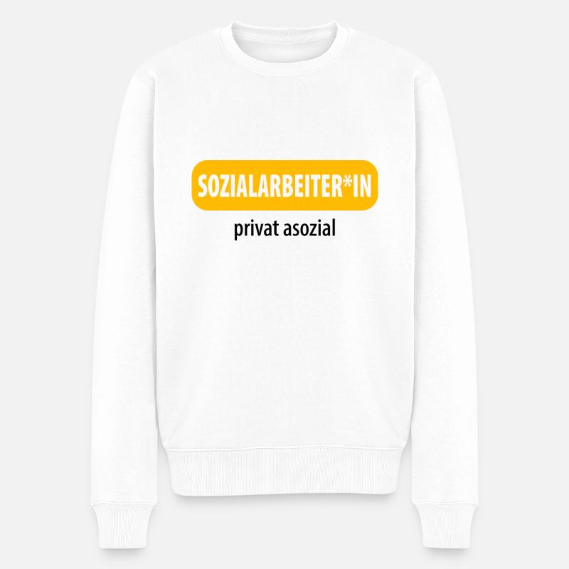 Soziale Arbeit - Männer Premium Bio Pullover - Weiß