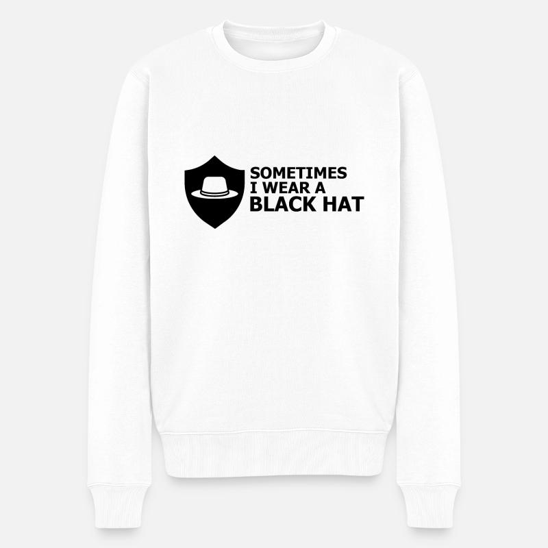 Conception de la cybersécurité pour les pirates informatiques et la cybersécurité - Pull Premium bio Homme - blanc