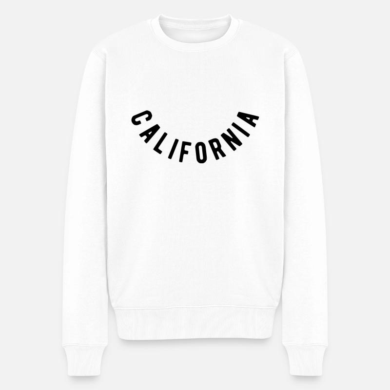 California - Männer Premium Bio Pullover - Weiß
