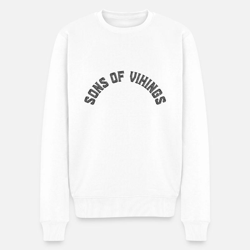 Sons of Vikings - Männer Premium Bio Pullover - Weiß