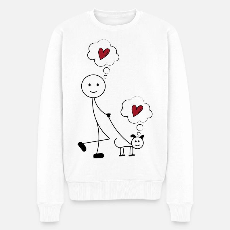 chien - Pull Premium bio Homme - blanc