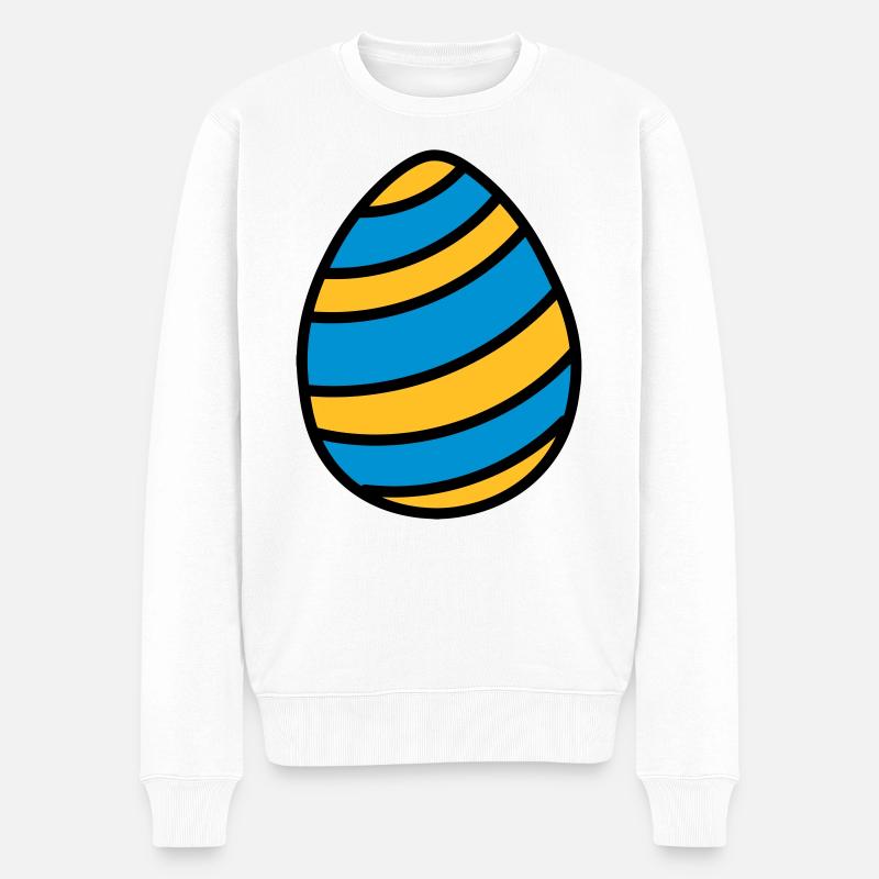 Osterei Easter Egg Ostern Geschenkidee - Männer Premium Bio Pullover - Weiß