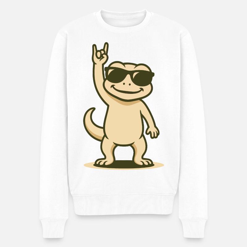 Bébé Gecko à bascule - Pull Premium bio Homme - blanc