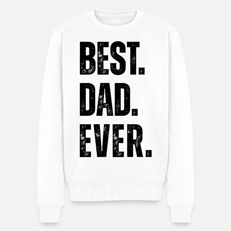 Bester Vater aller Zeiten - Männer Premium Bio Pullover - Weiß