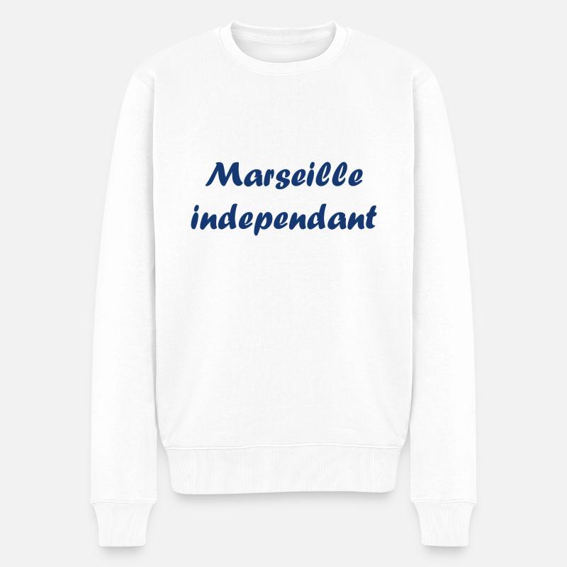 Marseille indépendant - Pull Premium bio Homme - blanc