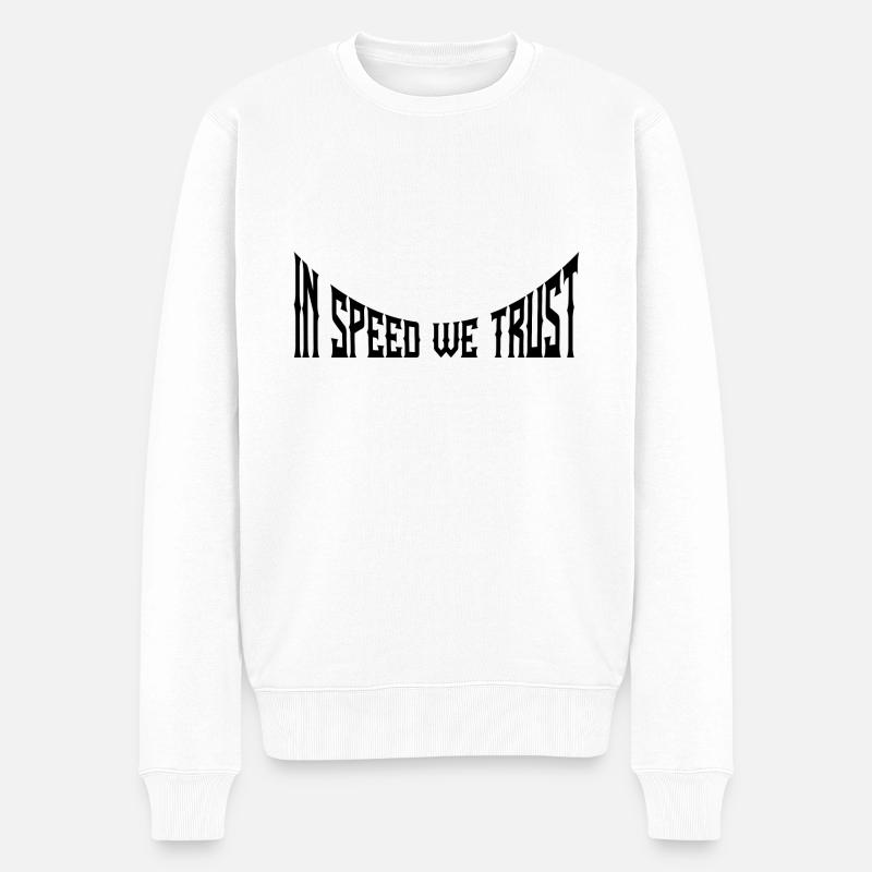 En vitesse, nous avons confiance - Pull Premium bio Homme - blanc