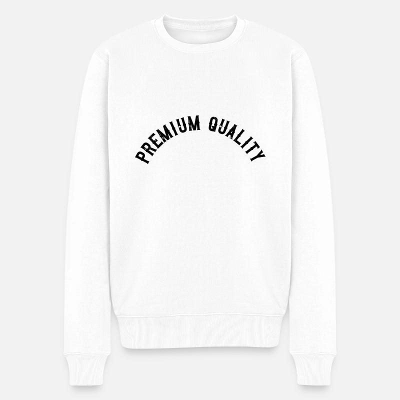 Premium Quality - Männer Premium Bio Pullover - Weiß