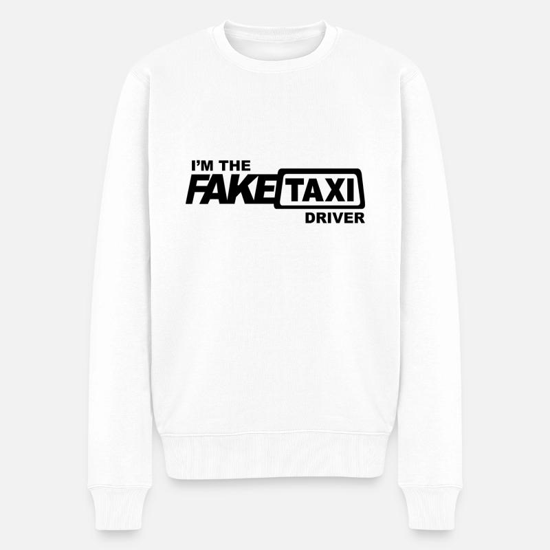 Faux Taxi Driver - Pull Premium bio Homme - blanc