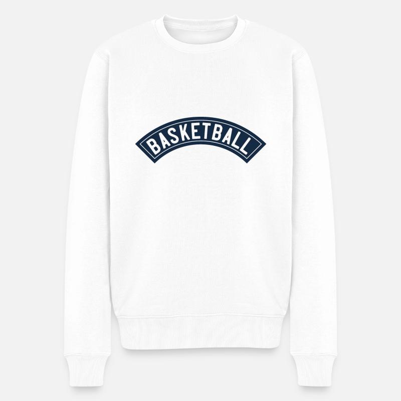 Bannière de basket-ball - Pull Premium bio Homme - blanc
