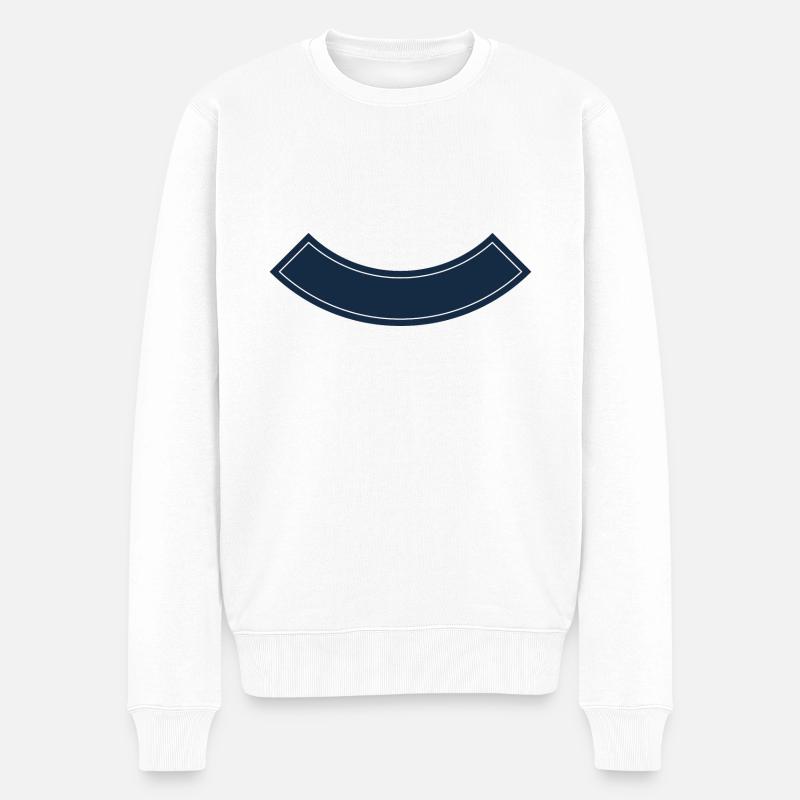 Bannière incurvée ci-dessous - Pull Premium bio Homme - blanc